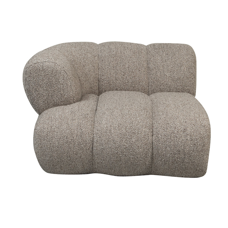 New York Bank Met Linker Armleuning Zand Bouclé