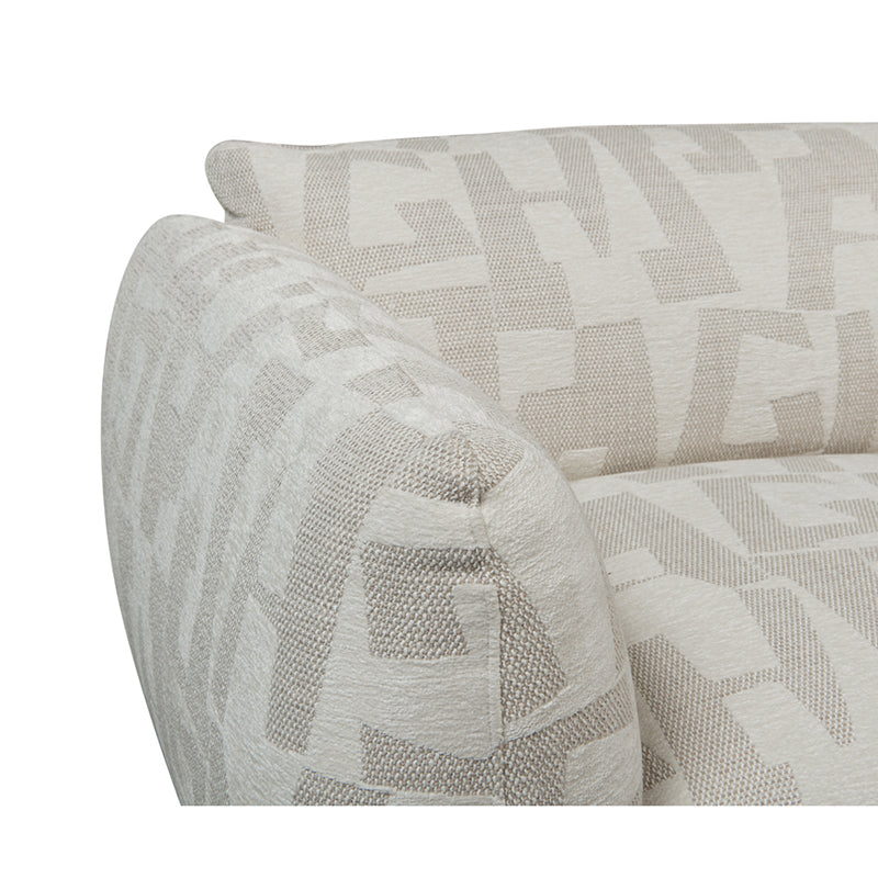 Amsterdam 2.5 Zitsbank Met Ottoman Witte Glyphe