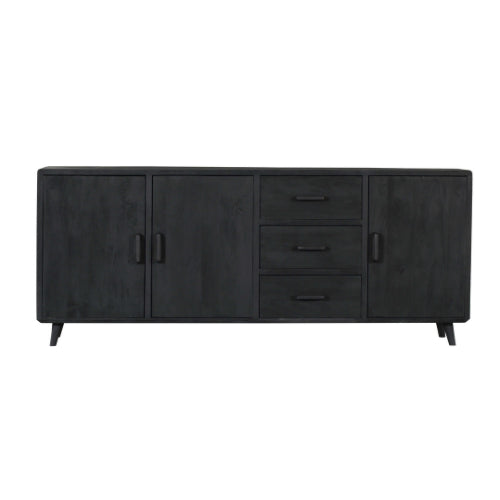 Dressoir Omaha Zwart | 220 cm