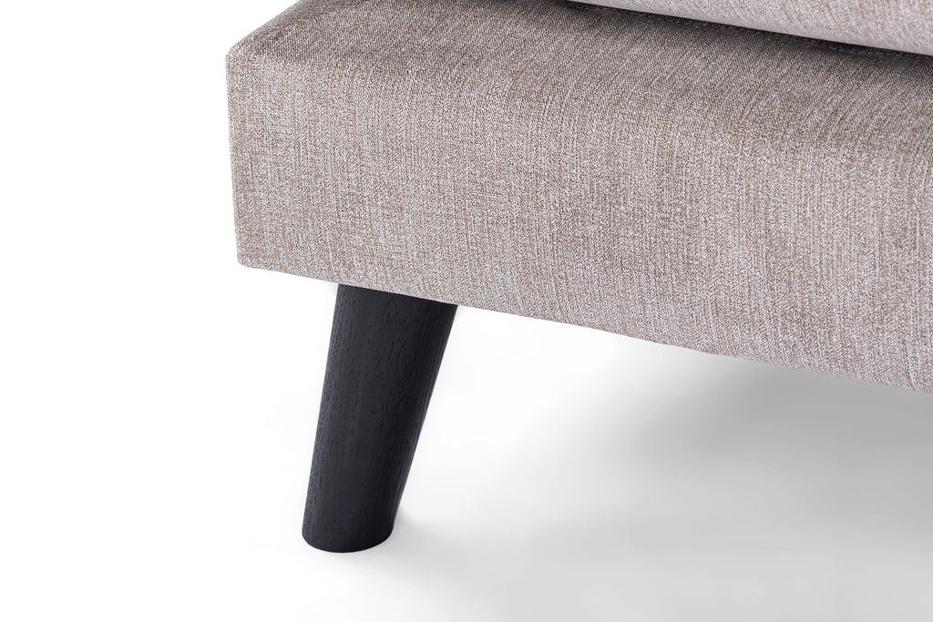 3 seater sofa CL left, fabric Orinoco 23, K460 beige, black leg