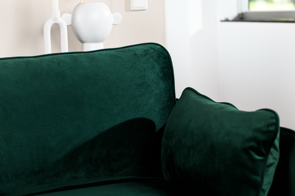 3 zits bank CL rechts, stof Fashion Velvet, F610 groen