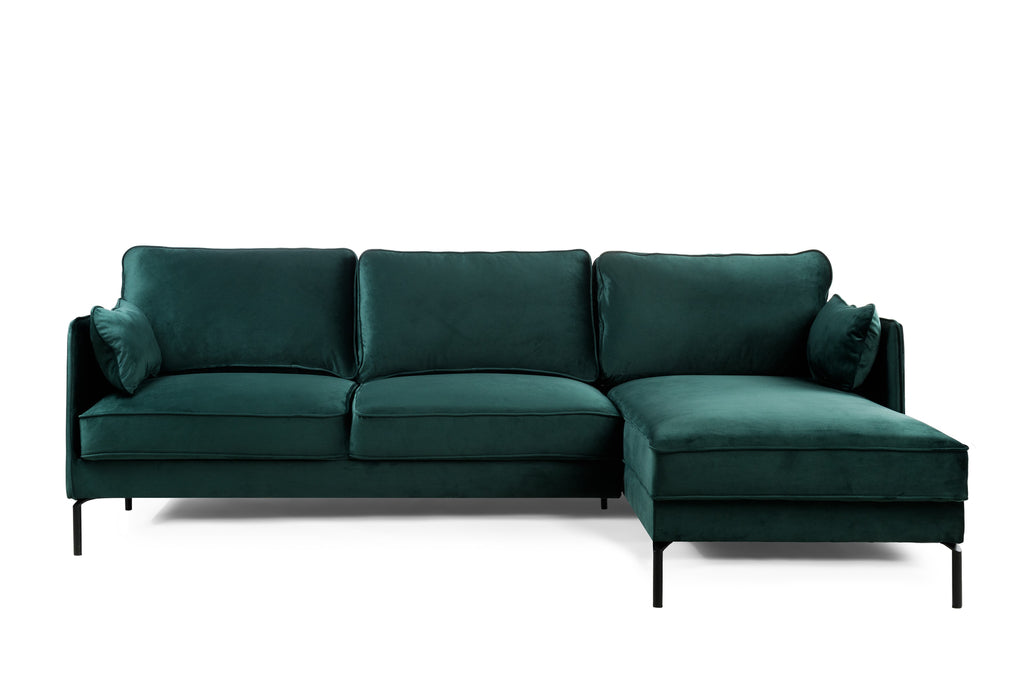 3 zits bank CL rechts, stof Fashion Velvet, F610 groen