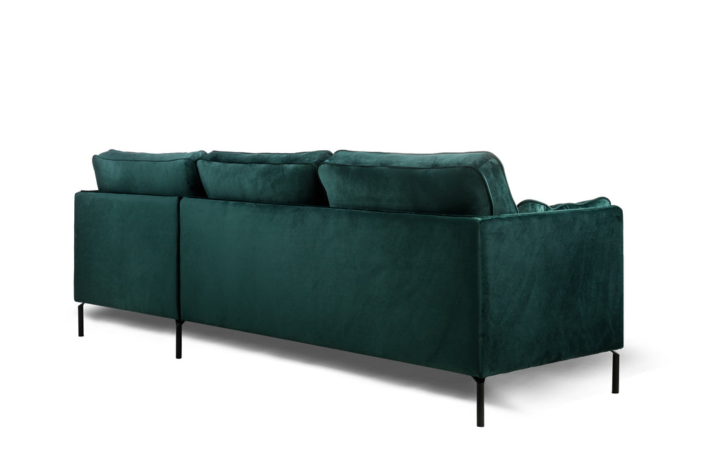 3 zits bank CL rechts, stof Fashion Velvet, F610 groen