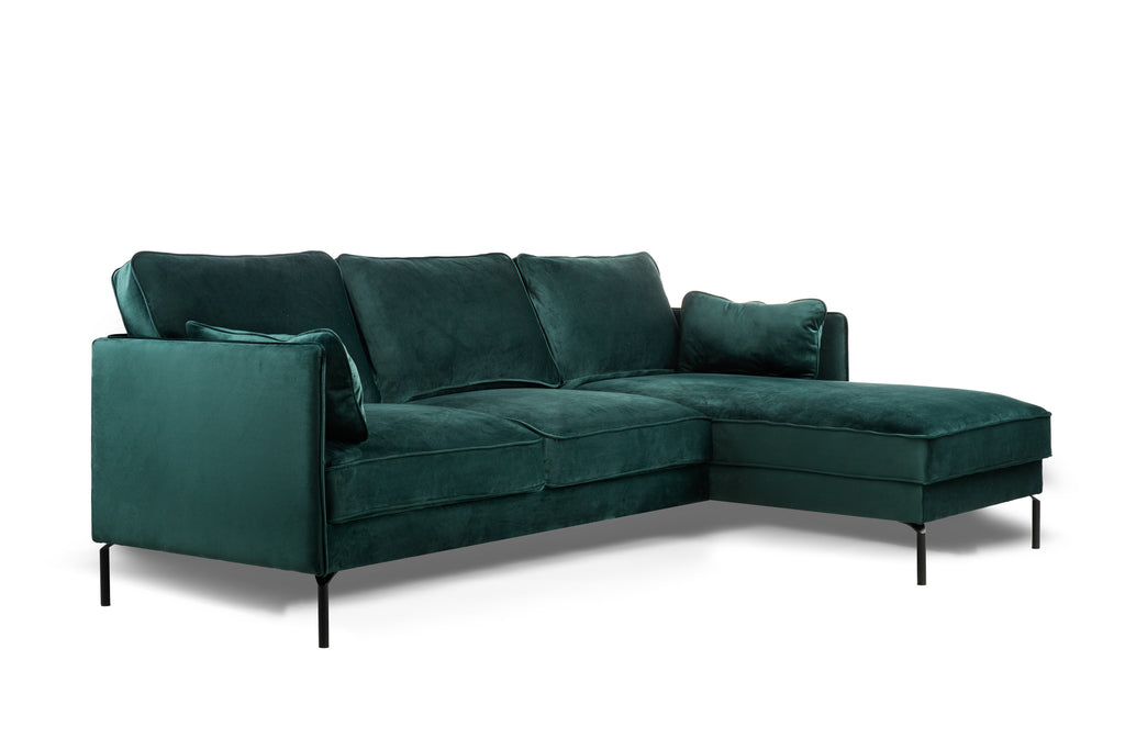 3 zits bank CL rechts, stof Fashion Velvet, F610 groen