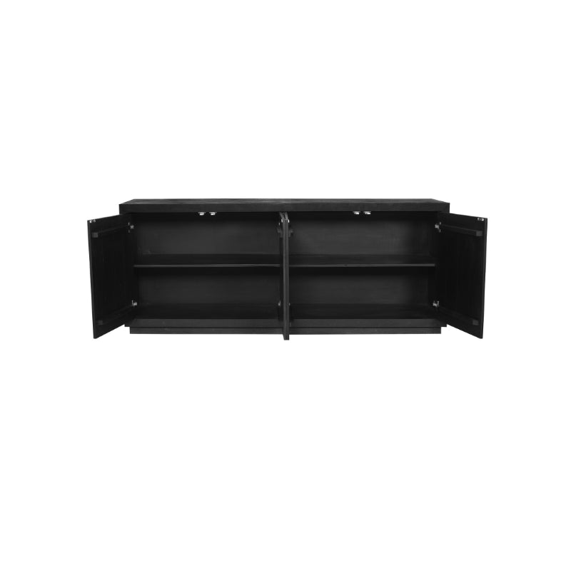 Dressoir Brussel Zwart 4 deuren | 200 cm