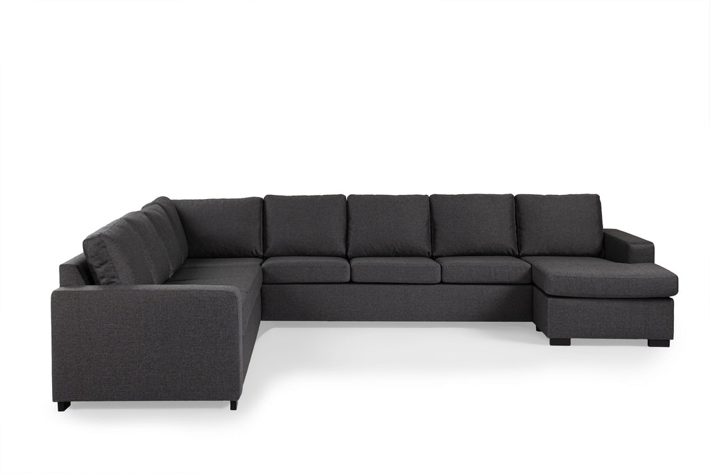 7 seater sofa CL L+R, fabric Inari 94, I230 antracite