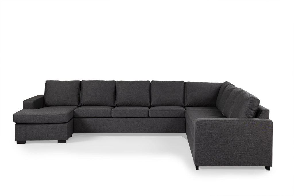 7 seater sofa CL L+R, fabric Inari 94, I230 antracite