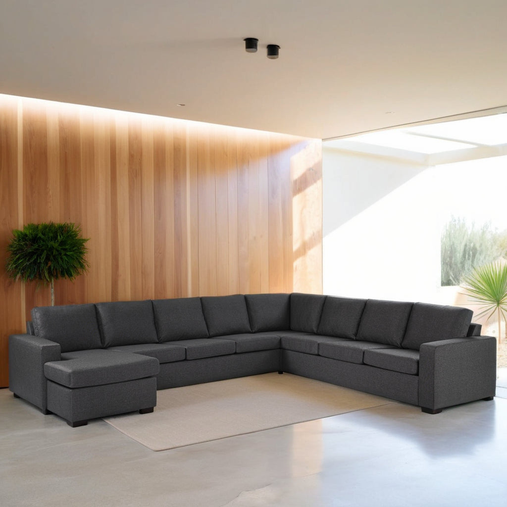 7 seater sofa CL L+R, fabric Inari 94, I230 antracite