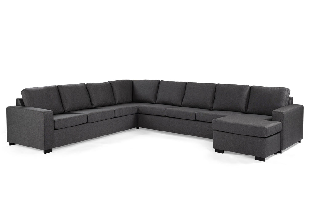 7 seater sofa CL L+R, fabric Inari 94, I230 antracite