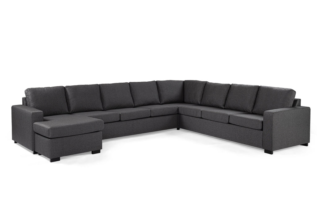 7 seater sofa CL L+R, fabric Inari 94, I230 antracite