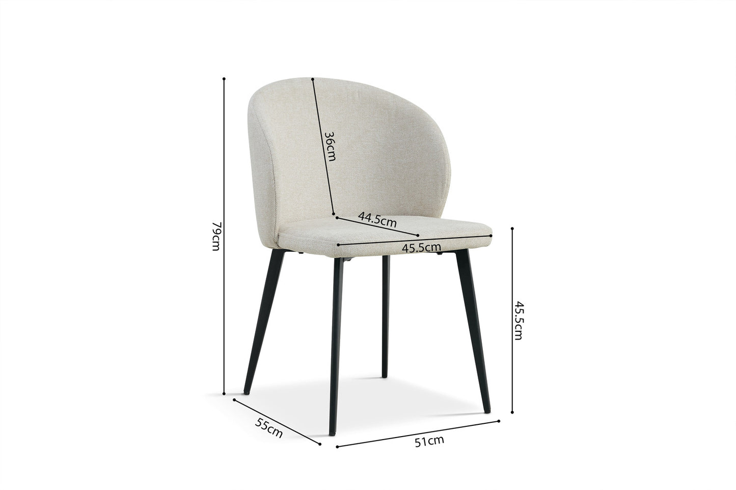 "Chair 'Toledo' Fabric Beige"