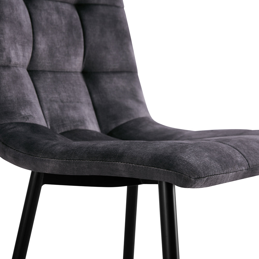 Eetkamerstoel Yerevan Velvet Antraciet