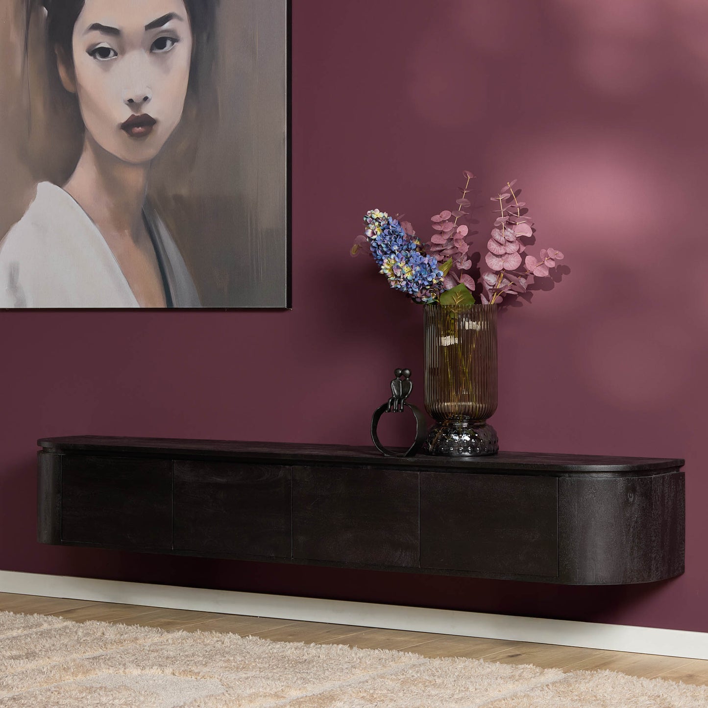 Tv-meubel Excellent Zwart | 200 cm