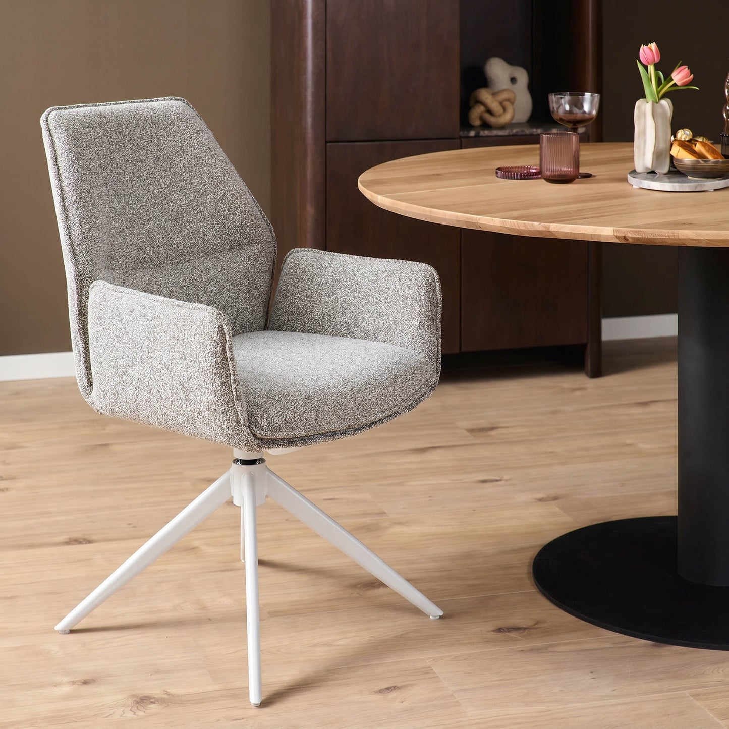 Eetkamerstoel Hera | Beige | Met armleuning