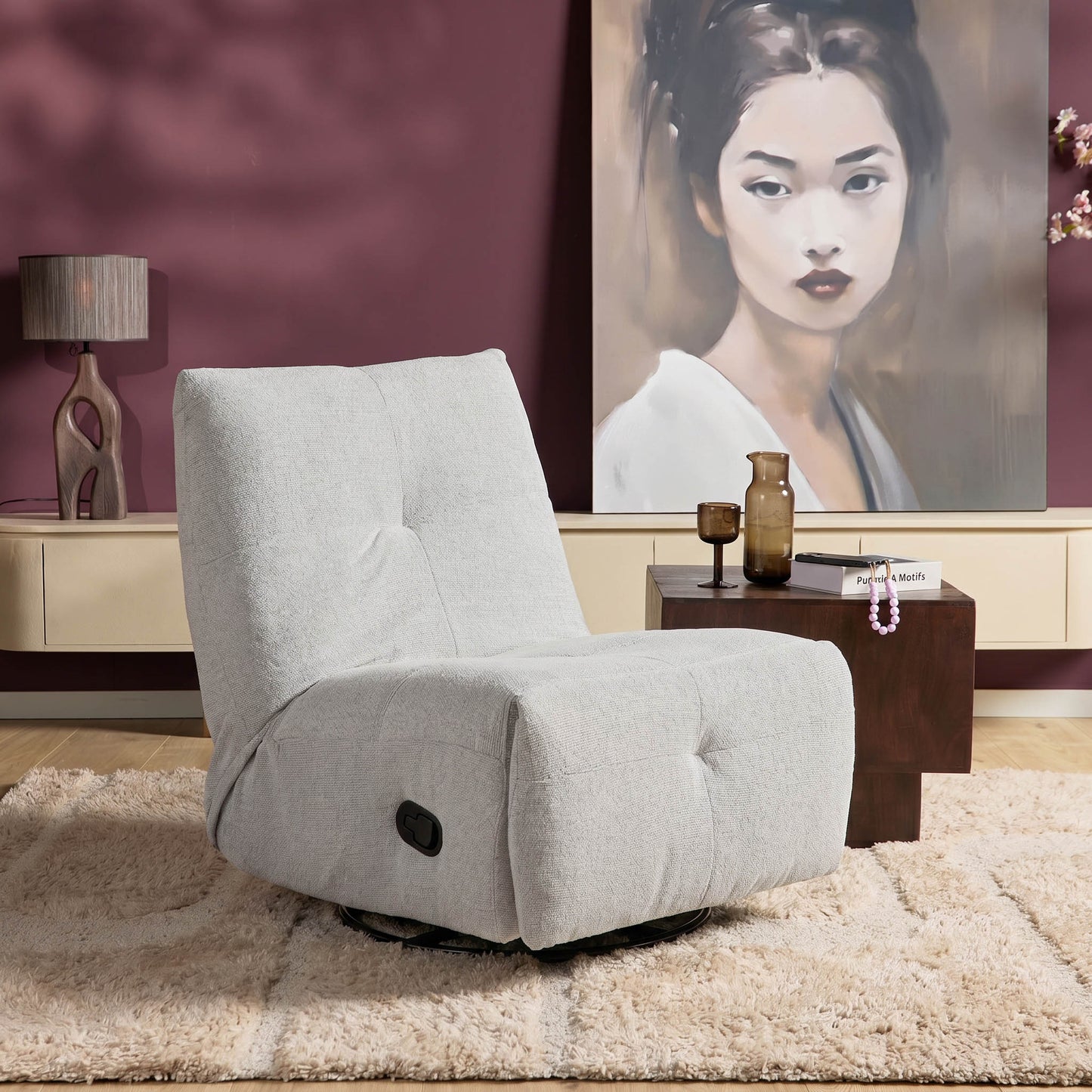 Ligfauteuil Lazy | Lichtgrijs