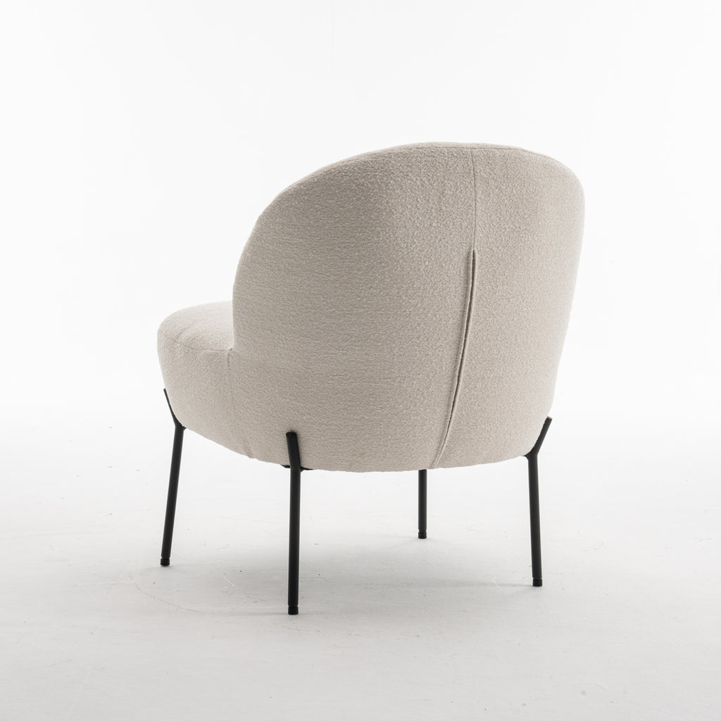 Baudin Fauteuil Stof Teddy Ivory