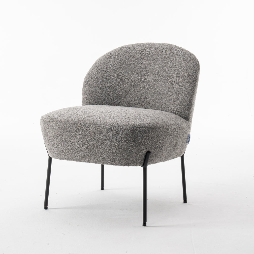 Baudin Fauteuil Stof Teddy Steel