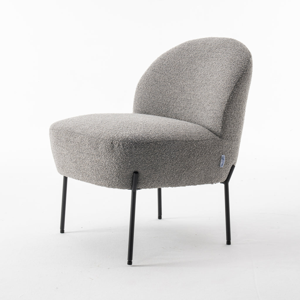 Baudin Fauteuil Stof Teddy Steel