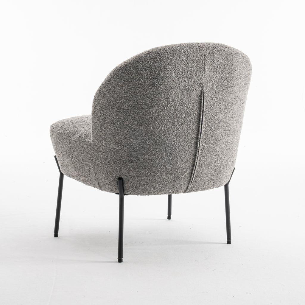 Baudin Fauteuil Stof Teddy Steel