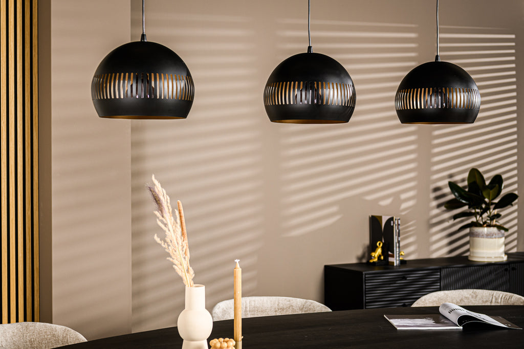Hanglamp, 3-lichts, H340 zwart