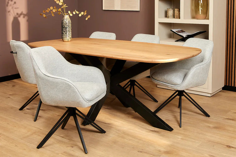 Grijze eetkamerstoelen