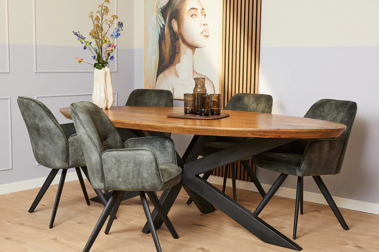 Groene eetkamerstoelen