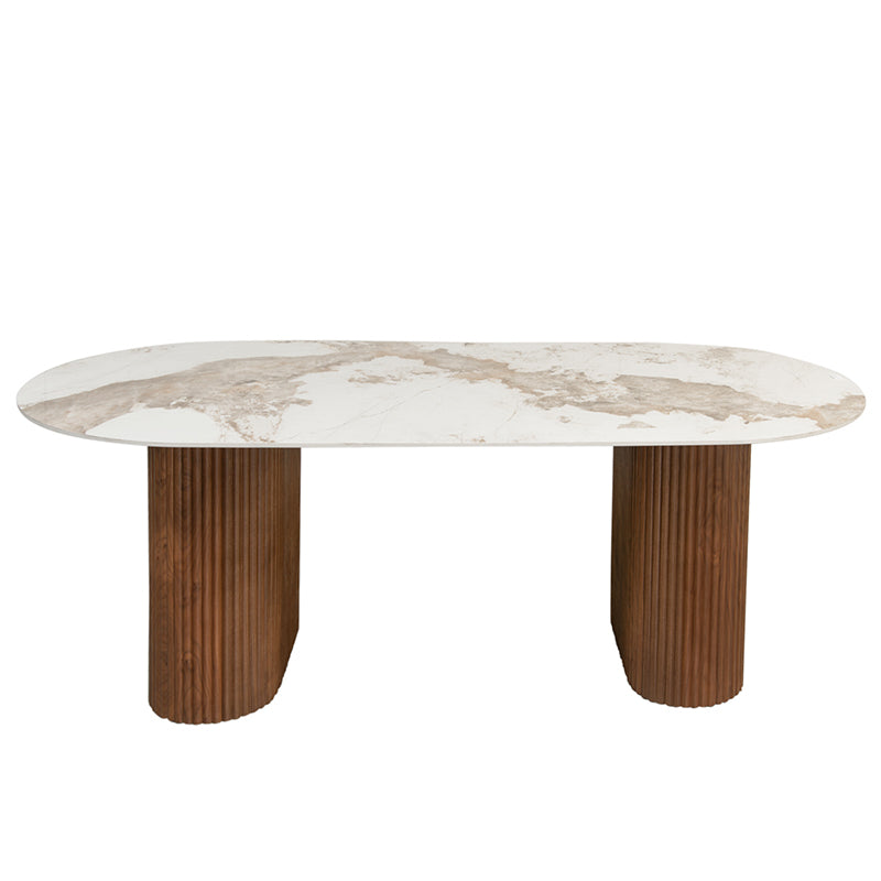 Urban Chique Eettafel Keramisch Marmer