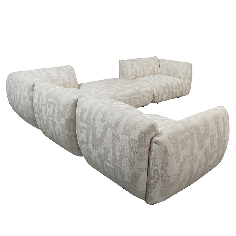 Amsterdam 5 Delige Hoekbank Witte Glyphe