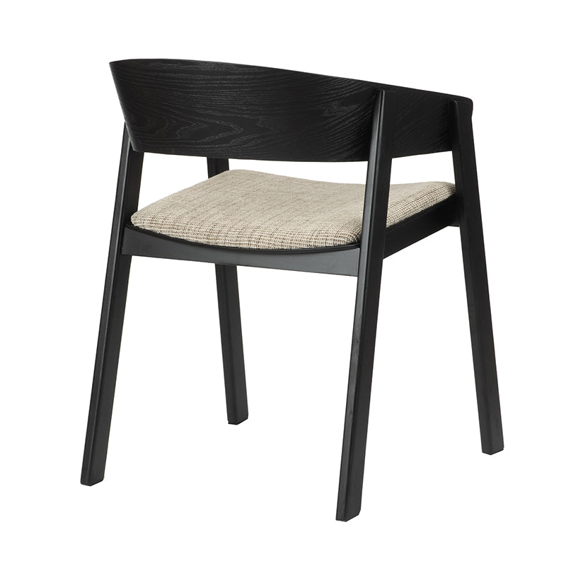 Edo Houten Armstoel Zwart