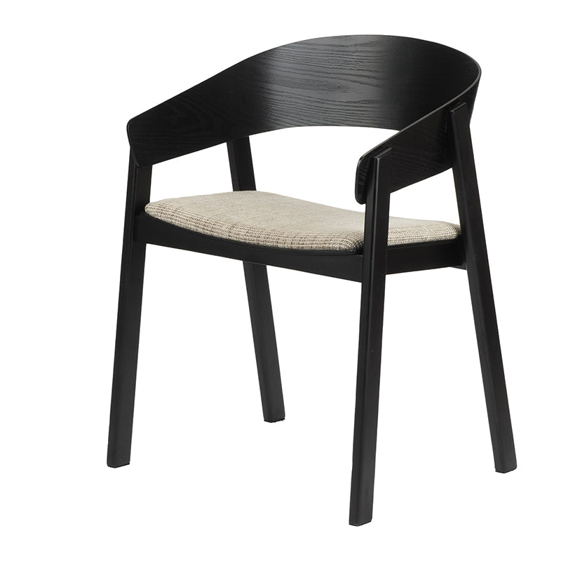 Edo Houten Armstoel Zwart