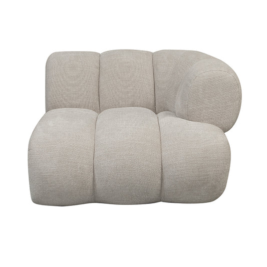 New York Bank Met Rechter Armleuning Beige