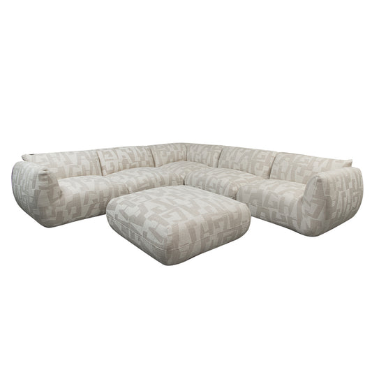 Amsterdam 6 Sitzer Ecksofa Mit Ottoman Witte Glyphe