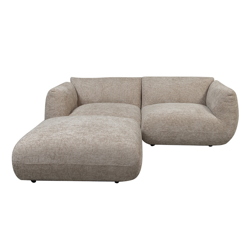 Amsterdam 2.5 Zitsbank Met Ottoman Latte