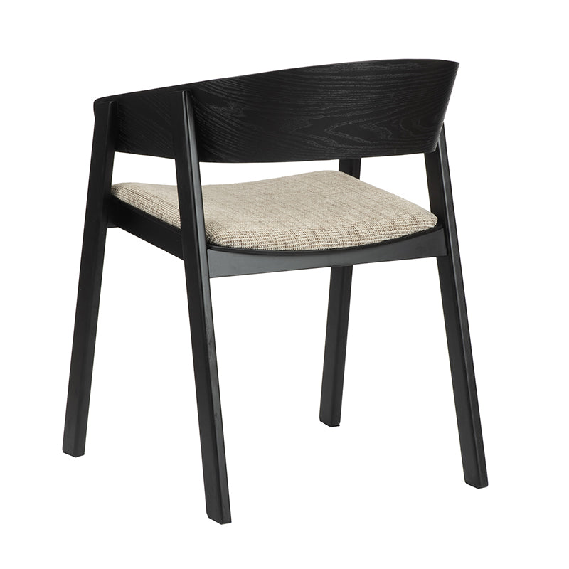 Edo Houten Armstoel Zwart