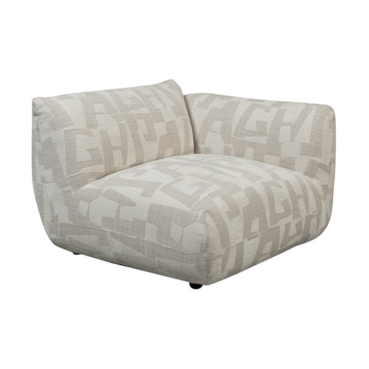 Amsterdam Bank Met Rechter Armleuning Witte Glyphe