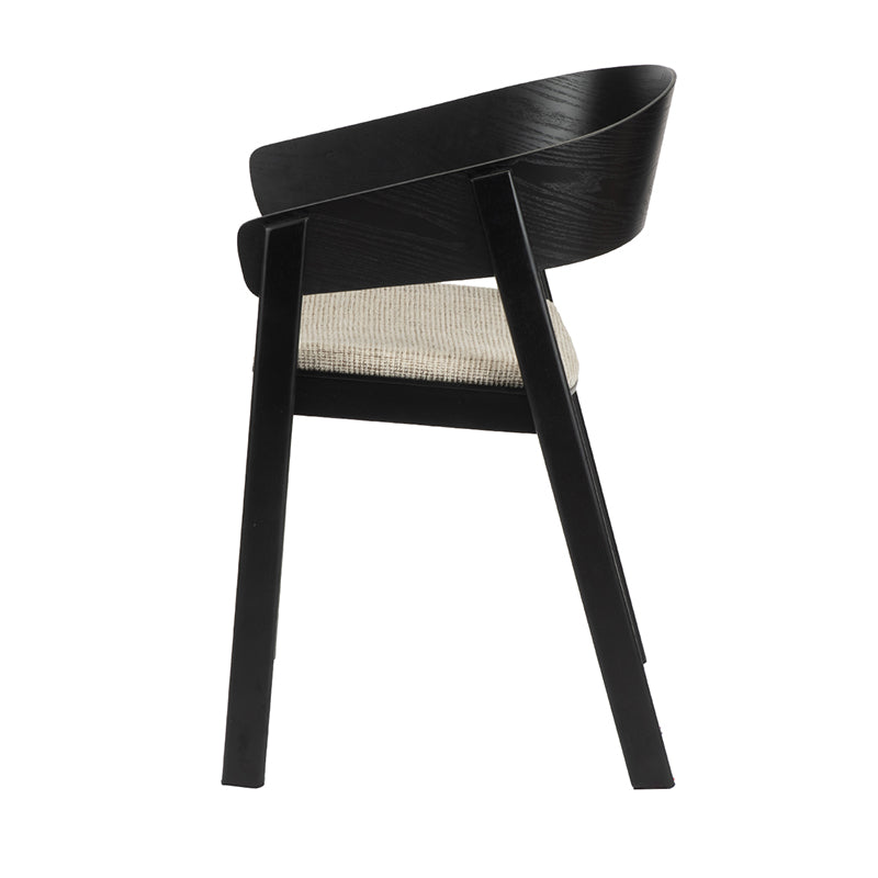 Edo Houten Armstoel Zwart