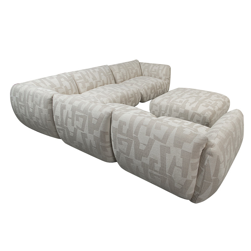Amsterdam 6 Sitzer Ecksofa Mit Ottoman Witte Glyphe