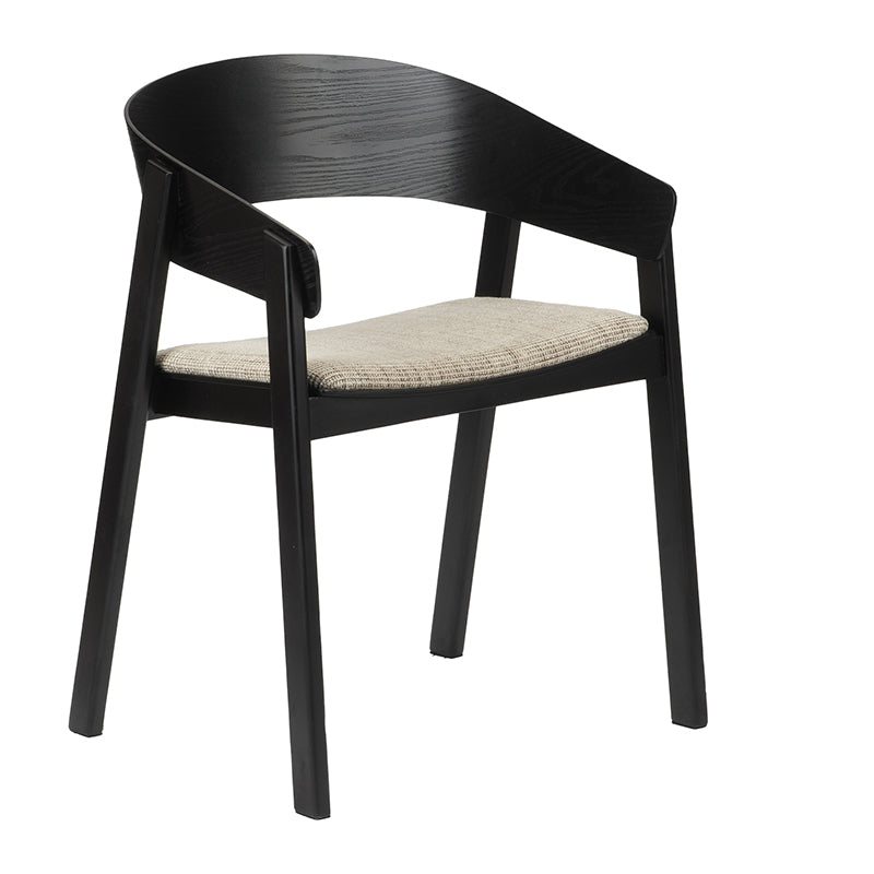 Edo Houten Armstoel Zwart