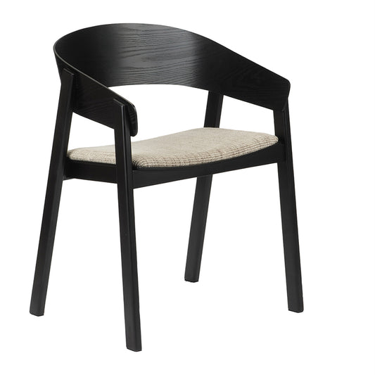Edo Houten Armstoel Zwart