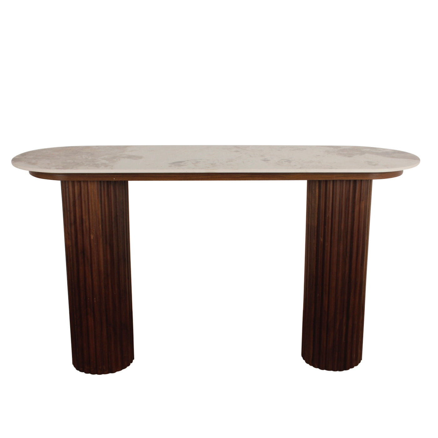 Urban Chique Bijzettafel Keramisch Marmer / Walnootfineer