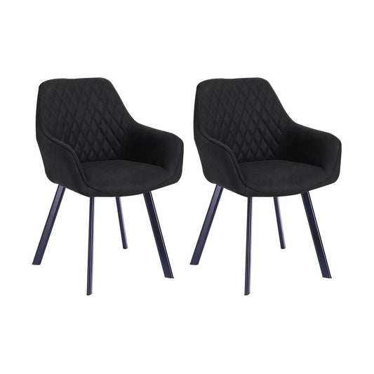 Set van 2 fauteuils, antraciet microvezel