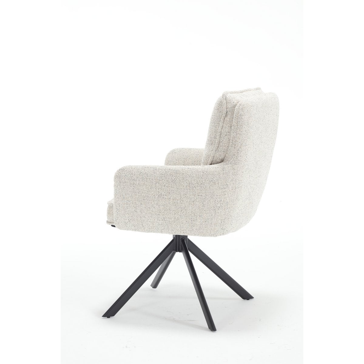 Fauteuil structuurstof beige