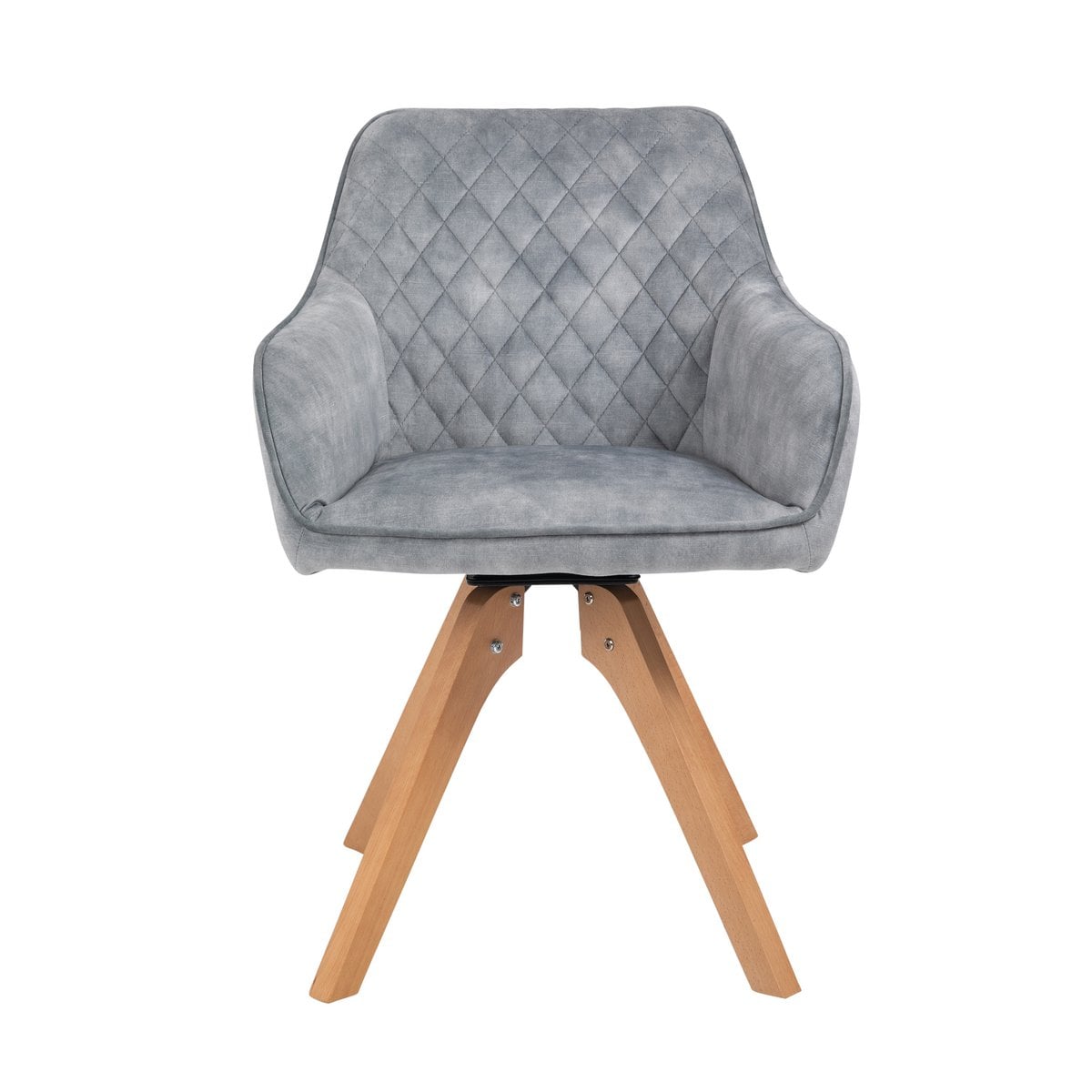 Fauteuil vintage fluweel velours, grijs