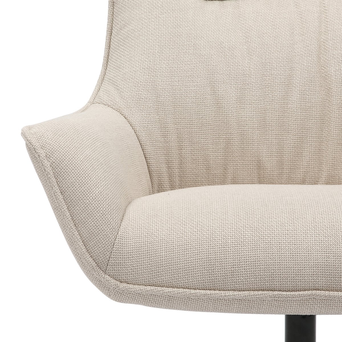 Fauteuil structuurstof beige