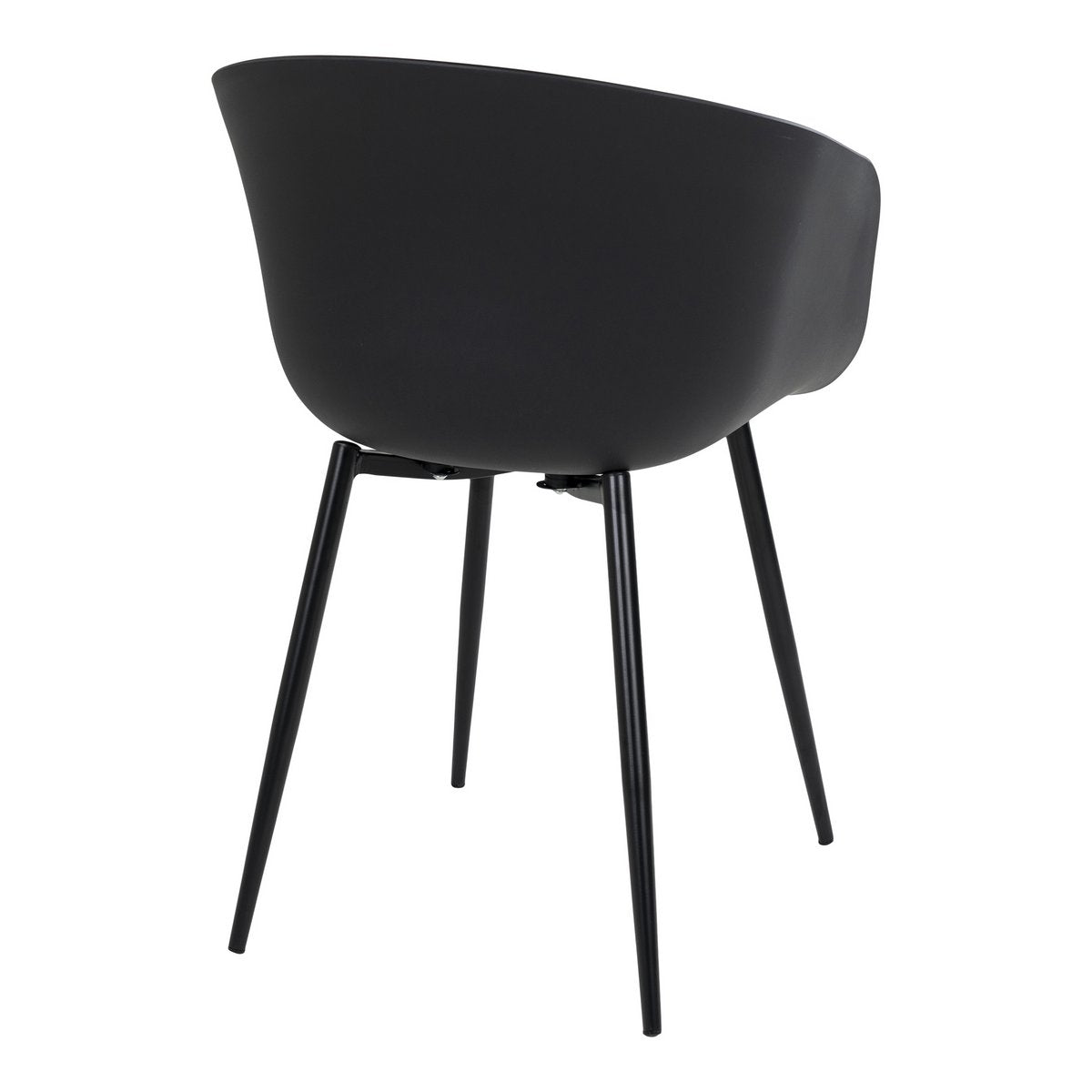 Roda Eetkamerstoel - Zwart, PP/Staal, 53x54,5x79 cm - Set van 2