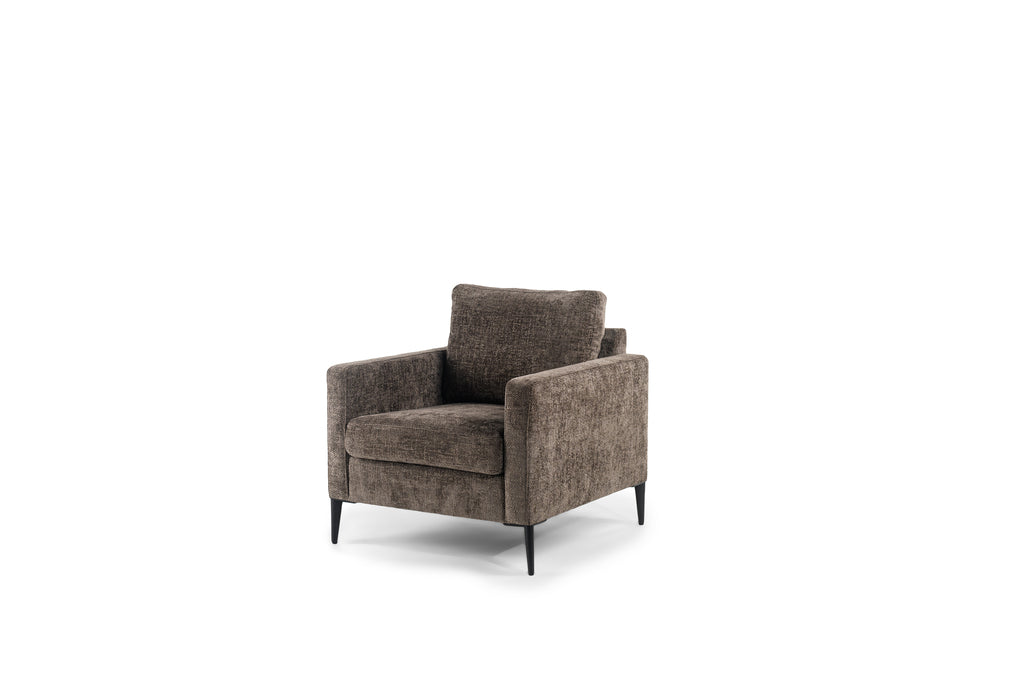 1 zits fauteuil, stof Elite, E840 bruin