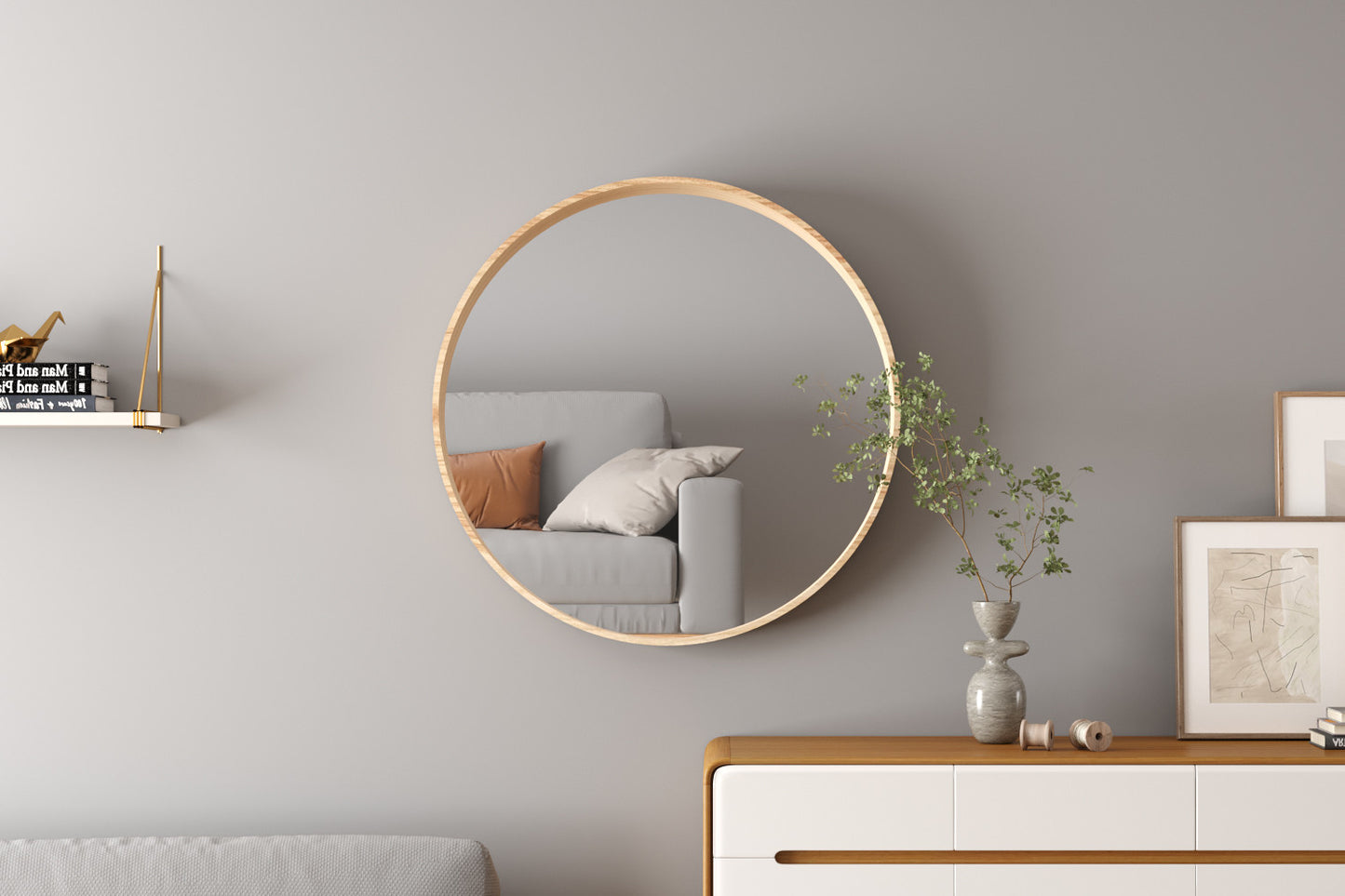 Spiegel 'Ria' 80x80 Oude eik