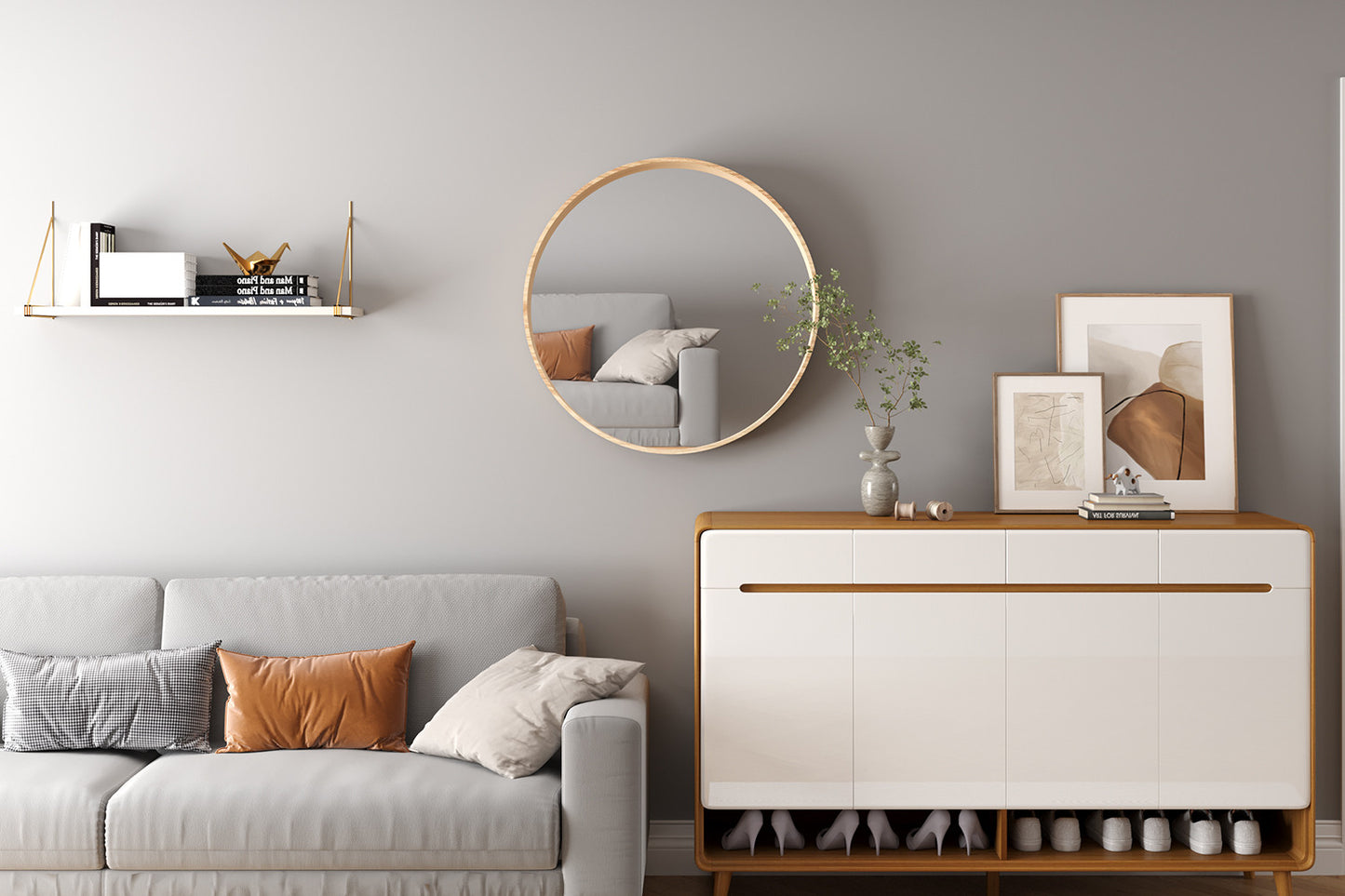 Spiegel 'Ria' 80x80 Oude eik