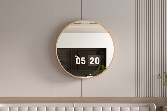 Spiegel 'Roxy' 80x80 Oude eik