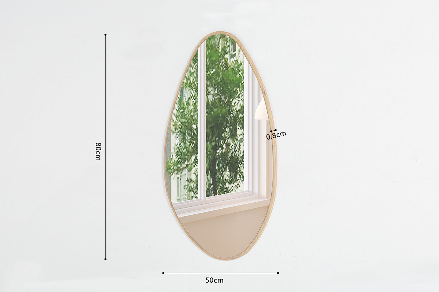 Spiegel 'Rana' 80x50 Oude eik